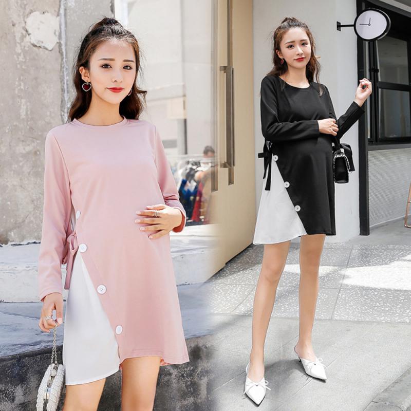 Pregnant-Woman-s-Loose-Dress-New-Cotton-Bodysuit-Loose-Mid-length-Elegant-Dress-For-Pregnant-And